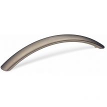 22411 - Maniglia di Design per mobili, Distanza tra i Fori 160 mm, Realizzata in zama con Finiture in Acciaio Inox - Schwinn