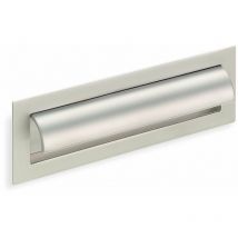 22581 - Maniglia a Conchiglia per mobili, Realizzata in zama, Distanza tra i Fori 128 mm, Finitura in Nichel Opaco - Schwinn