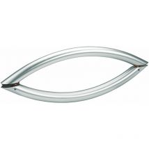 33307 - Maniglia Doppia per mobili con Anta in Vetro, Distanza tra i Fori 262 mm, Realizzata in Alluminio anodizzato, Colore Argento - Schwinn