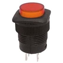 Drucktaster aus-(ein) - orange schutzkappe - mit led