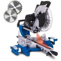 Scie à onglet radiale HM140L – 2000 w - Largeur de coupe 330 mm - Hauteur de coupe 105 mm - Lame Ø305 mm - Double inclinaison - Table de travail