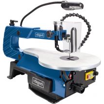 Scheppach - SD1600V Scie à découper – 240 v – 120 w – Hauteur de passage de 50 mm – Vitesse de course variable 500-1700 min-1 – Buse de soufflage