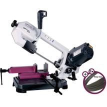 Optisaw - Scie à ruban portable à métaux 0-60° capacité de coupe ronde 125 mm 1 kW 230V avec 3 lames de scie supplémentaires SP13V pack