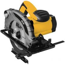 Scie circulaire Blim 185mm - puissance 1300w - vitesse 4500rpm - poignée ergonomique - sortie d'aspiration - couleur jaune
