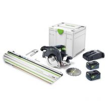 Festool Scie circulaire à capot basculant sans fil HKC 55 5,0 EBI-Set-FSK 420 - 577675