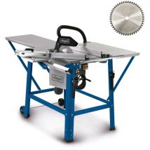 Scie circulaire sur table TS310 - 400V - 2200W - Lame Ø315mm - Hauteur de coupe 83mm - Avec élargissement de table, 2ème lame, rail de guidage &