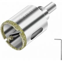 Scie Cloche Diamantée 35 mm avec Foret Centragee, carrelage, céramique, marbre, granit, Scie Carrelage avec revêtement diamant, Foret trépan Diamant