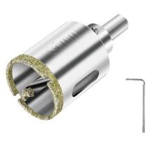 Scie-cloche DIAMANTéE 35 mm, Scie Cloche Carrelage avec Revêtement de Surface en Diamant pour Coupe de Verre, Carrelage, Céramique, Marbre, Calcaire