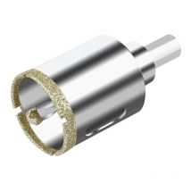 Scie Cloche Diamantée 40mm avec Foret Guidage de Centrage, Scie Cloche Carrelage avec revêtement diamant, Foret trépan Diamant pour verre, carrelage,