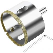 Scie Cloche Diamantée 68 mm avec Foret Guidage de Centrage, Scie Cloche Carrelage avec revêtement diamant, Foret trépan Diamant pour verre,