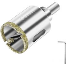 Scie cloche et trépan Scie Cloche Diamant 35 mm, Foret Diamant avec Foret Guidage Central, Scie Cloche Carrelage avec Revêtement de Surface en