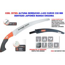 Scie courbée Altuna J-422, dent japonaise de 330 mm, avec poignée et étui caoutchoutés