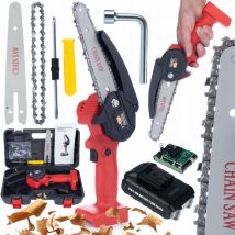 Scie électrique sans fil Rosfix Red Piranha RP21V avec chaîne et guide-chaîne 6', série Animal + batterie 2,0 Ah