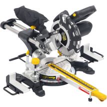 Fartools - Scie à onglet radiale Ø210mm multi-matériaux (2 vitesses) 1700W, visée laser