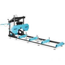 Hillvert - Scierie mobile - thermique - Taille standard des rails 4 x 0,9 m - 7500 w / 9 Ch Scierie à grumes Scierie portable