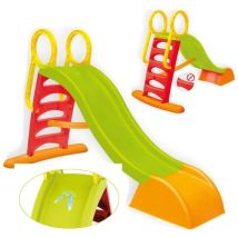 Sport1 - Scivolo Lungo 180cm Plastica Scaletta 5 Gradini H 110cm Innesto Acqua Giardino