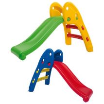 Scivolo per Bambini 3 Gradini Pieghevole in Plastica Scaletta Giardino Esterno - Colore Rosso