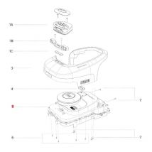 Navimow - Carcasa superior del robot cortacésped H500E orginal bluebird AB12.01.00.0198