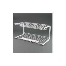 Scolapiatti 2 Piani in ferro plastificato cm.50x24x23