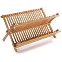 Versa Scolapiatti in bambù Stile Rustico, Misure (H x L x L) 23,5 x 30,0 x 44,3 cm, Legno, Marrone