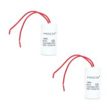 Sconto, 2 pezzi CBB60 ac 450 v Cilindro Condensatore di marcia Conduttore 2 filiCBB60【6UF】
