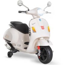 Homcom - Scooter moto électrique enfants 6 v dim. 102L x 51l x 76H cm musique MP3 port usb klaxon phare feu ar blanc Vespa