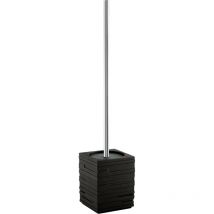 Scopino con ciuffo in setole d'appoggio in resina QU33 Gedy serie quadrotto Nero