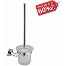 Scopino con supporto Porta scopino Porta scopino Porta scopino da parete in acciaio inox in vetro satinato - Ulisem
