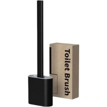 Zqyrlar - Scopino per wc Flex in silicone con supporto, scopino per wc per pulizia profonda con manico in plastica antiscivolo, testa a ciotola