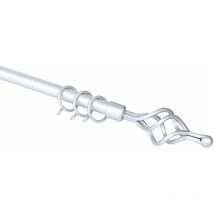 Scorritenda in acciaio estensibile argento Spiral Etruria - Estensibile da 122 cm a 213 cm