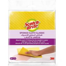 Scotch Brite Sponge Cloth Classic Yellow Pack of 5