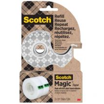 Scotch Stainless Steel Tape Dispenser with 2 Rolls of Magic Tape 19mm x 13.9m (P