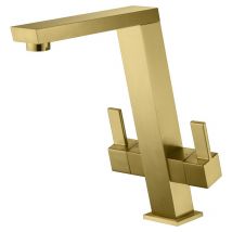 Scott&james - Dual Edge Twin Lever Mixer Tap - Brushed Gold - ELO0068 - Brushed Gold