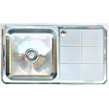 Scott&james - Knightsbridge Right Hand Drainer 1.0 Bowl Sink 860 x 500 mm - Stainless Steel - GFS0008 - Stainless Steel