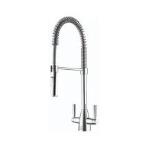 Scott&james - Spring Pull Down Twin Lever Mixer Tap - Brushed - ELO0045 - Brushed
