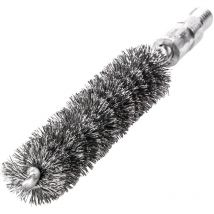 Lessmann - Spazzola per tubi L.115mm P.10mm va filo di acciaio, ondulato, riempimento L.80mm