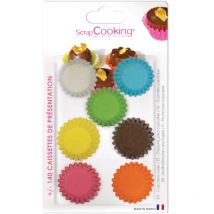 5032 Set di 140 Minis Pirottini Carta Apte al Contatto Alimentare Multicolore 13 x 10,5 x 4 cm - Scrapcooking