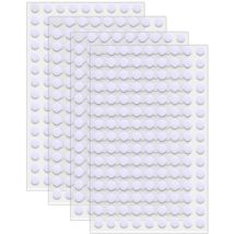 Scratch Autocollant Rond [270 Paires], 1 CM Crochet et Boucle Adhésifs, Autocollant Double Face Pastilles pour DIY Meubles Artisanat, Autocollantes