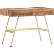 Maison Chic - Scrivania con Cassetti,Scrivania da Studio,Tavolo Porta pc per Computer 100x55x75 cm Legno Massello di Sheesham XZZ547350 BonneVie