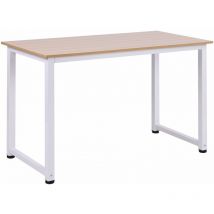 Benzoni - Scrivania da Ufficio 120x60 cm in Metallo Natural Bianca