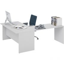 Scrivania da ufficio ad angolo reversibile colore Bianco H74x160x200cm