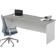 Webmarketpoint - Scrivania da ufficio colore Cemento H74x200x80cm