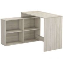 M&s - Scrivania ad angolo con ripiani Youth Scrivania ad angolo con ripiani Scrivania ad angolo 2 assiemi 112x101x77 Colore Rovere Shannon