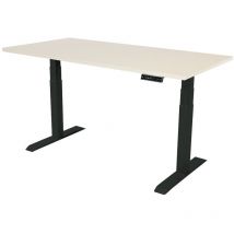 Vivol - Scrivania regolabile elettricamente - 180x80 cm - Doppio motore - Nero / Rovere chiaro