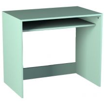 Scrivania giovanile in tonalità verde pastello con ripiano 85x54x75cm