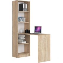 Scrivania AKORD SMART con libreria Sonoma Quercia 125 cm 125x50x180 cm