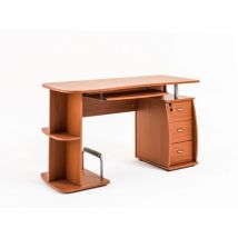 Ac Marca - scrivania porta computer, color ciliegio, con cassettiera, 140x60x77h cm