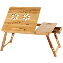 Scrivania Portatile In Bambù,altezza Regolabile,pieghevole,per Lettura, Pranzo,legno