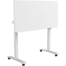 Scrivania regolabile elettricamente, pieghevole e mobile - 180x80 cm - Bianco