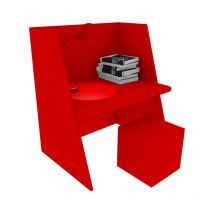 Scrivoio - Bureau et siège Montessori 75x90x60 LxHxP - Rouge